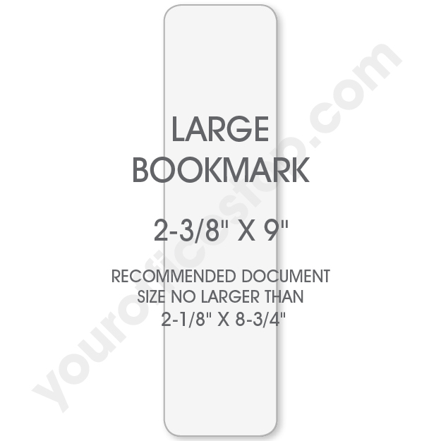 Large Bookmark Laminating Pouch